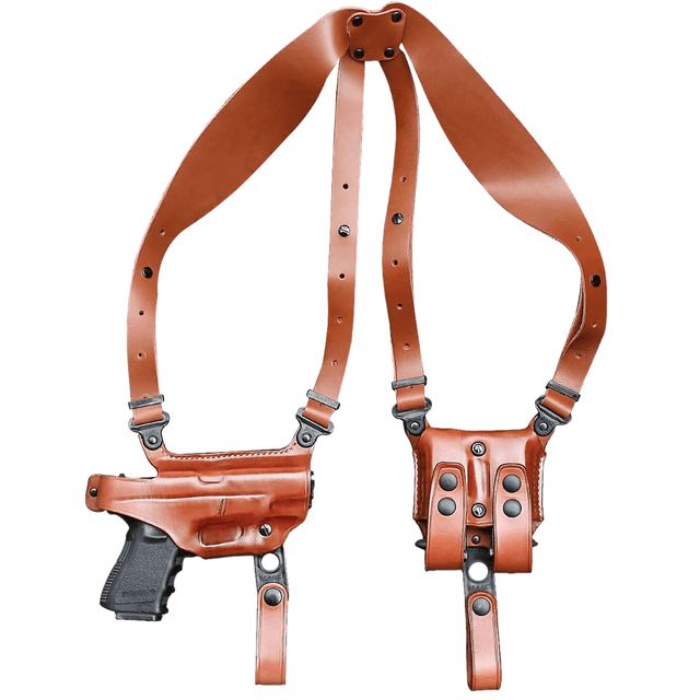 1791 Gunleather Optic Ready Shoulder Holster, Horizontal Brown Steerhide Leather Right Hand Fits Glock 17 - NSS2.1CBRHR 1791 Gunleather Optic Ready Shoulder Holster, Horizontal Brown Steerhide Leather Right Hand Fits Glock 17 - NSS2.1CBRHR