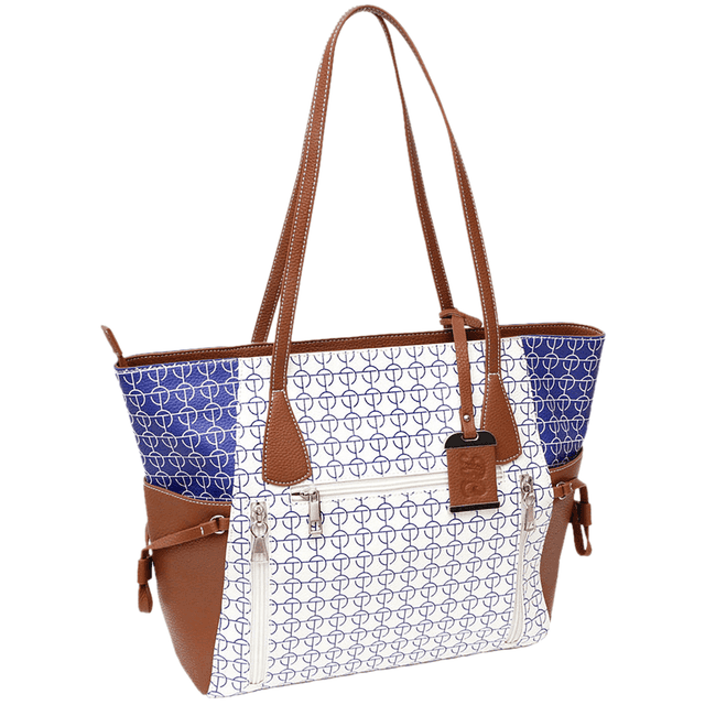 Bulldog Tote w/Holster, White/Black Zipper - BDP086 Bulldog Tote w/Holster, White/Black Zipper - BDP086
