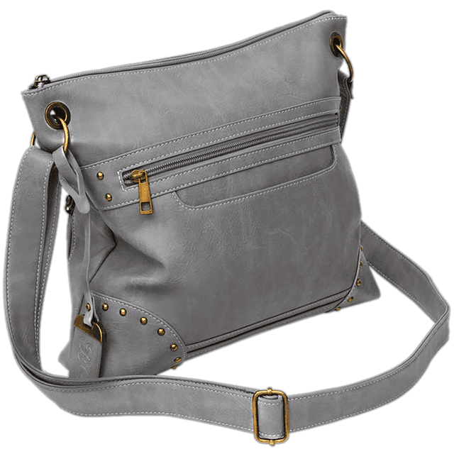 Bulldog Cross Body w/Holster, Gray Zipper Cross Body - BDP082 Bulldog Cross Body w/Holster, Gray Zipper Cross Body - BDP082