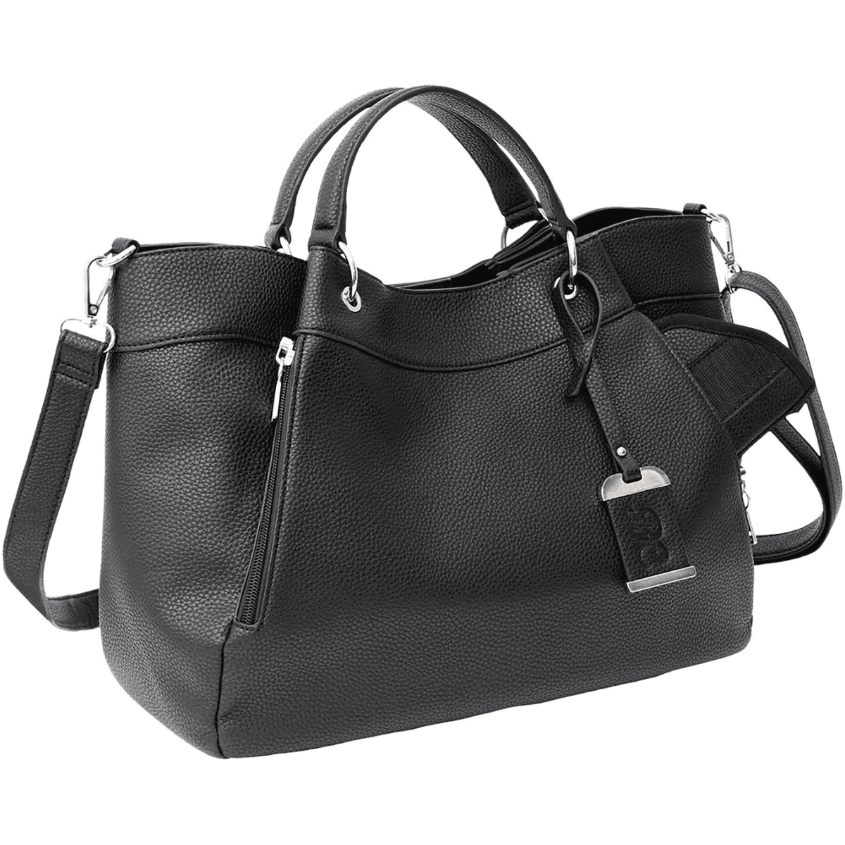 Bulldog Satchel w/Holster, Black Zipper Satchel Bag - BDP085 Bulldog Satchel w/Holster, Black Zipper Satchel Bag - BDP085