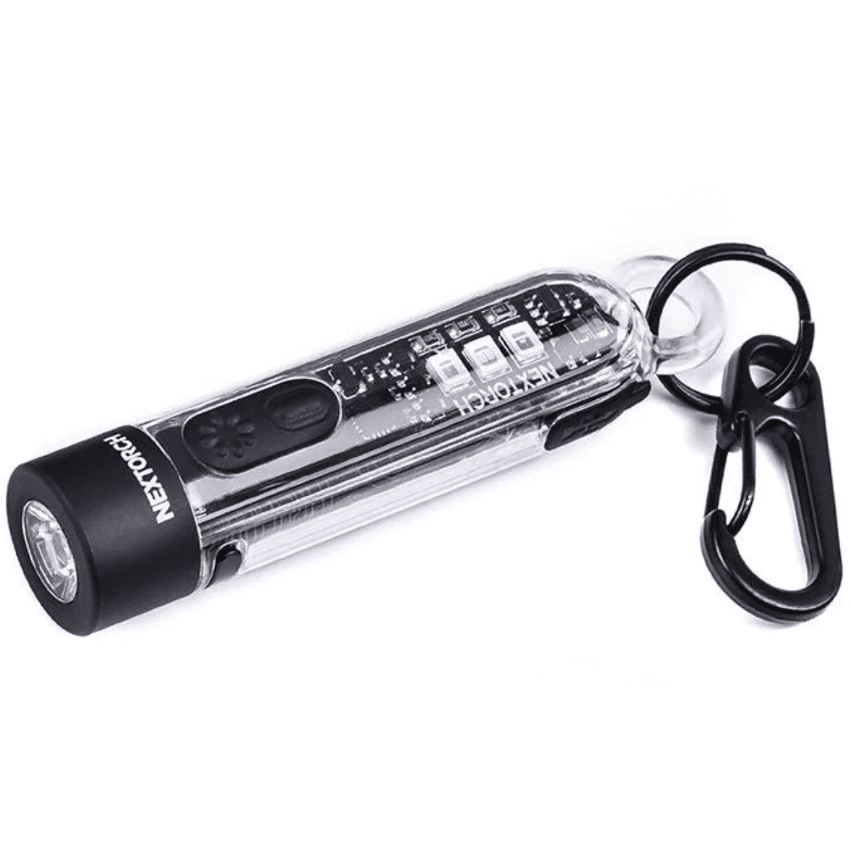 Nextorch Keychain Flashlight, Black 300 Lumens 78 Meters USB-C White / Red / Blue / UV Waterproof - K40 Nextorch Keychain Flashlight, Black 300 Lumens 78 Meters USB-C White / Red / Blue / UV Waterproof - K40