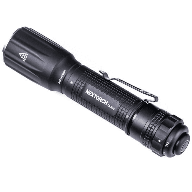 Nextorch Tactical Light Flashlight, Black 1600 lumens 18650 / CR123A Battery Waterproof - TA30C Nextorch Tactical Light Flashlight, Black 1600 lumens 18650 / CR123A Battery Waterproof - TA30C