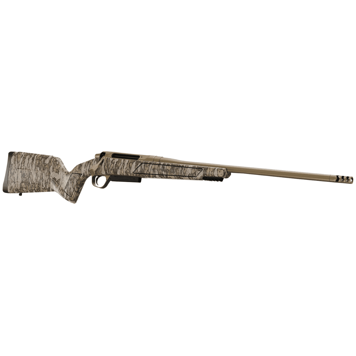 Christensen Arms Evoke Rifle, 20" Flat Dark Earth Cerakote #4 Contour Threaded Barrel Mossy Oak Bottomland Fixed Hybrid Hunter w/Picatinny Rail Synthetic Stock Full Size 4+1rd 243 Win - 8011501200 Christensen Arms Evoke Rifle, 20" Flat Dark Earth Cerakote #4 Contour Threaded Barrel Mossy Oak Bottomland Fixed Hybrid Hunter w/Picatinny Rail Synthetic Stock Full Size 4+1rd 243 Win - 8011501200