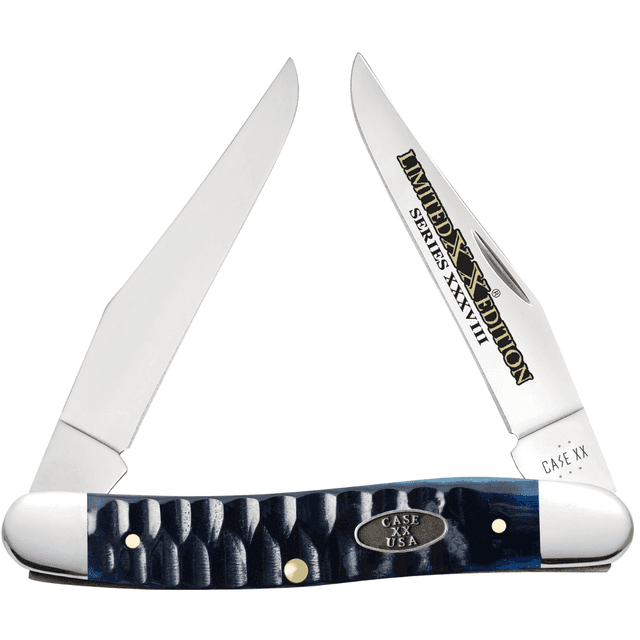 Case Muskrat Knife, Limited Edition XXXVIII 3'' Clip Point Blade Ocean Blue Bone Gator Jig Handle - 53985 Case Muskrat Knife, Limited Edition XXXVIII 3'' Clip Point Blade Ocean Blue Bone Gator Jig Handle - 53985