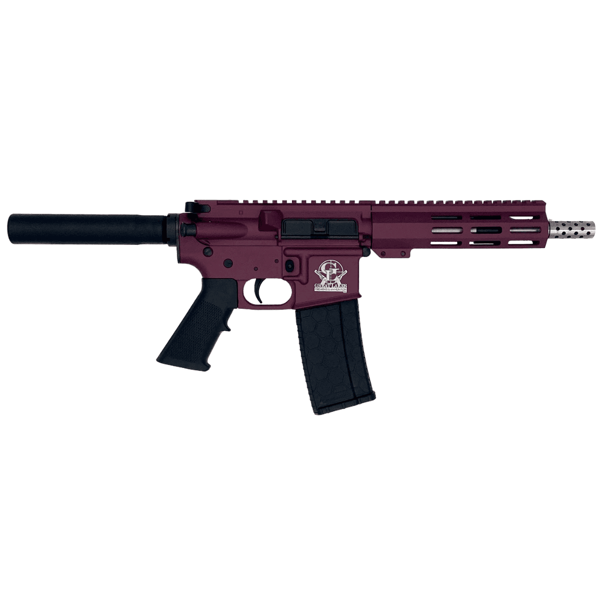 Great Lakes Firearms AR-15 Tactical Pistol, 7.50" Stainless Threaded Barrel 7.13" M-LOK Handguard Black Cherry Cerakote Aluminum Picatinny Rail Receiver Black Synthetic Buffer Tube Mil-Spec Grip Right Hand 30+1rd 223 Wylde - GL15223SSPCHY Great Lakes Firearms AR-15 Tactical Pistol, 7.50" Stainless Threaded Barrel 7.13" M-LOK Handguard Black Cherry Cerakote Aluminum Picatinny Rail Receiver Black Synthetic Buffer Tube Mil-Spec Grip Right Hand 30+1rd 223 Wylde - GL15223SSPCHY