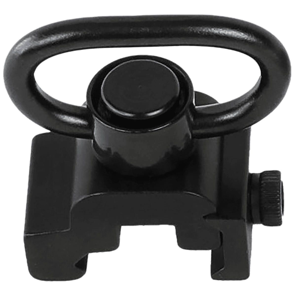Bulldog Deluxe Push Button Swivel, Black 1.25" Steel QD Rail Mount - BD886 Bulldog Deluxe Push Button Swivel, Black 1.25" Steel QD Rail Mount - BD886