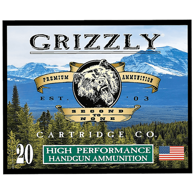 Grizzly Ammo Jacketed Hollow Point Ammo, 165gr 20 Per Box/10 Case 10mm Auto - GC10M6 Grizzly Ammo Jacketed Hollow Point Ammo, 165gr 20 Per Box/10 Case 10mm Auto - GC10M6