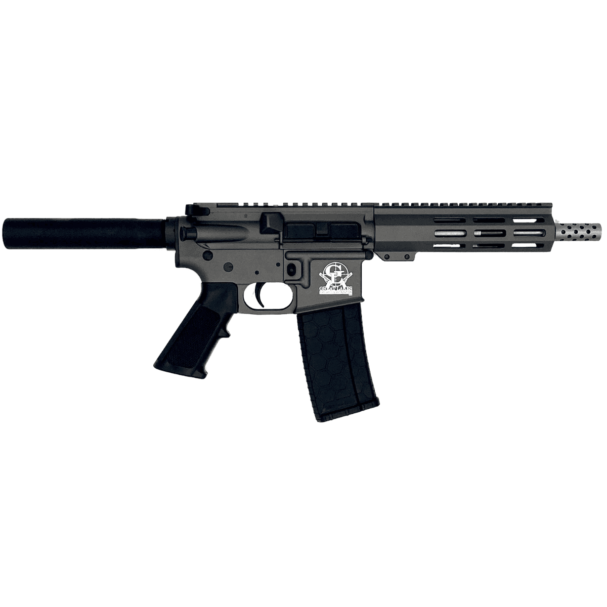 Great Lakes Firearms AR-15 Tactical Pistol, 7.50" Stainless Threaded Barrel 7.13" M-LOK Handguard Tungsten Cerakote Aluminum Picatinny Rail Receiver Black Synthetic Buffer Tube Mil-Spec Grip Right Hand 30+1rd 223 Wylde - GL15223SSPTNG Great Lakes Firearms AR-15 Tactical Pistol, 7.50" Stainless Threaded Barrel 7.13" M-LOK Handguard Tungsten Cerakote Aluminum Picatinny Rail Receiver Black Synthetic Buffer Tube Mil-Spec Grip Right Hand 30+1rd 223 Wylde - GL15223SSPTNG