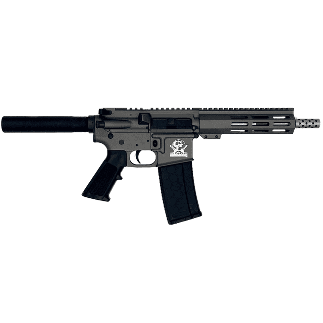 Great Lakes Firearms AR-15 Tactical Pistol, 7.50" Stainless Threaded Barrel 7.13" M-LOK Handguard Tungsten Cerakote Aluminum Picatinny Rail Receiver Black Synthetic Buffer Tube Mil-Spec Grip Right Hand 30+1rd 223 Wylde - GL15223SSPTNG Great Lakes Firearms AR-15 Tactical Pistol, 7.50" Stainless Threaded Barrel 7.13" M-LOK Handguard Tungsten Cerakote Aluminum Picatinny Rail Receiver Black Synthetic Buffer Tube Mil-Spec Grip Right Hand 30+1rd 223 Wylde - GL15223SSPTNG