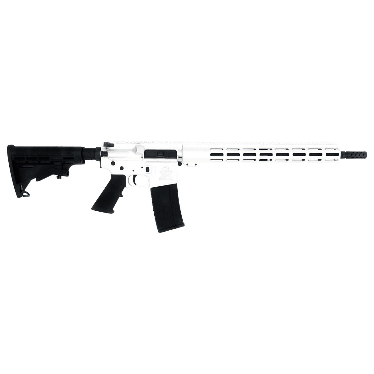 Great Lakes Firearms AR-15 Tactical Rifle, 16" Black Nitride Threaded Barrel White Cerakote Picatinny Rail Aluminum Receiver 15.25" M-LOK Handguard Black Synthetic Adjustable Stock Mil-Spec Grip Right Hand 30+1rd 223 Wylde - GL15223WHT Great Lakes Firearms AR-15 Tactical Rifle, 16" Black Nitride Threaded Barrel White Cerakote Picatinny Rail Aluminum Receiver 15.25" M-LOK Handguard Black Synthetic Adjustable Stock Mil-Spec Grip Right Hand 30+1rd 223 Wylde - GL15223WHT