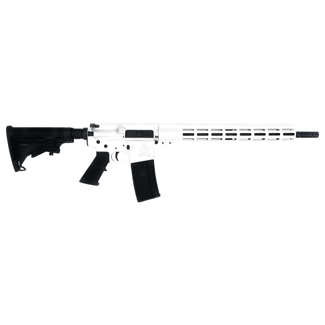 Great Lakes Firearms AR-15 Tactical Rifle, 16" Black Nitride Threaded Barrel White Cerakote Picatinny Rail Aluminum Receiver 15.25" M-LOK Handguard Black Synthetic Adjustable Stock Mil-Spec Grip Right Hand 30+1rd 223 Wylde - GL15223WHT Great Lakes Firearms AR-15 Tactical Rifle, 16" Black Nitride Threaded Barrel White Cerakote Picatinny Rail Aluminum Receiver 15.25" M-LOK Handguard Black Synthetic Adjustable Stock Mil-Spec Grip Right Hand 30+1rd 223 Wylde - GL15223WHT