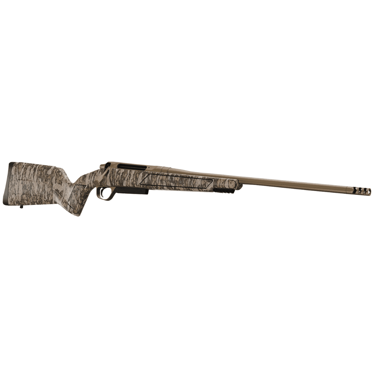 Christensen Arms Evoke Rifle, 20" Flat Dark Earth Cerakote #4 Contour Threaded Barrel Mossy Oak Bottomland Fixed Hybrid Hunter w/Picatinny Rail Synthetic Stock Full Size 4+1rd 308 Win - 8011501700 Christensen Arms Evoke Rifle, 20" Flat Dark Earth Cerakote #4 Contour Threaded Barrel Mossy Oak Bottomland Fixed Hybrid Hunter w/Picatinny Rail Synthetic Stock Full Size 4+1rd 308 Win - 8011501700