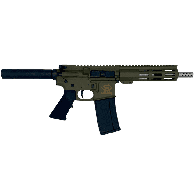 Great Lakes Firearms AR-15 Tactical Pistol, 7.50" Stainless Threaded Barrel 7.13" M-LOK Handguard OD Green Cerakote Aluminum Picatinny Rail Receiver Black Synthetic Buffer Tube Mil-Spec Grip Right Hand 30+1rd 223 Wylde - GL15223SSPODG Great Lakes Firearms AR-15 Tactical Pistol, 7.50" Stainless Threaded Barrel 7.13" M-LOK Handguard OD Green Cerakote Aluminum Picatinny Rail Receiver Black Synthetic Buffer Tube Mil-Spec Grip Right Hand 30+1rd 223 Wylde - GL15223SSPODG