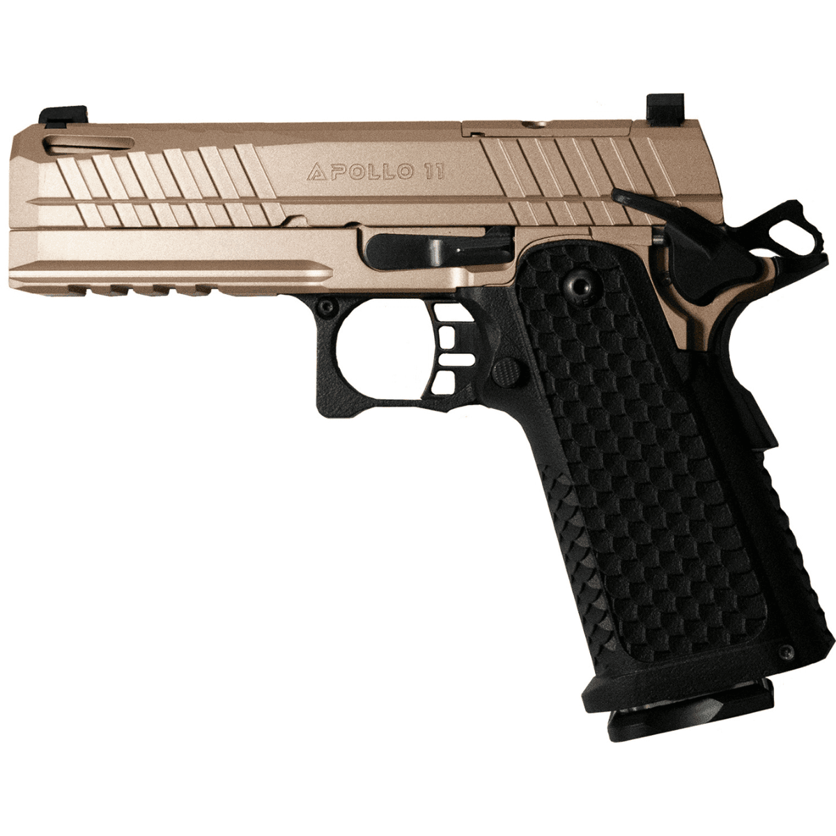 Live Free Armory Apollo 11 Pistol, 4.90" Stainless Match Grade Bull Barrel Elite Rose Cerakote Optic Cut/Serrated Stainless Steel Slide & Frame w/Beavertail & Picatinny Rail Aggressive Texture Grip 17+1rd 9mm Luger - LFAPF01206RB Live Free Armory Apollo 11 Pistol, 4.90" Stainless Match Grade Bull Barrel Elite Rose Cerakote Optic Cut/Serrated Stainless Steel Slide & Frame w/Beavertail & Picatinny Rail Aggressive Texture Grip 17+1rd 9mm Luger - LFAPF01206RB