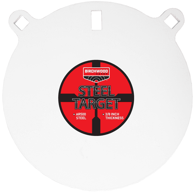 Birchwood Casey Round Steel Target Plate, 10" Black/Red/White Steel 0.38" Thick Hanging Pistol/Rifle - BC-RND10-38 Birchwood Casey Round Steel Target Plate, 10" Black/Red/White Steel 0.38" Thick Hanging Pistol/Rifle - BC-RND10-38