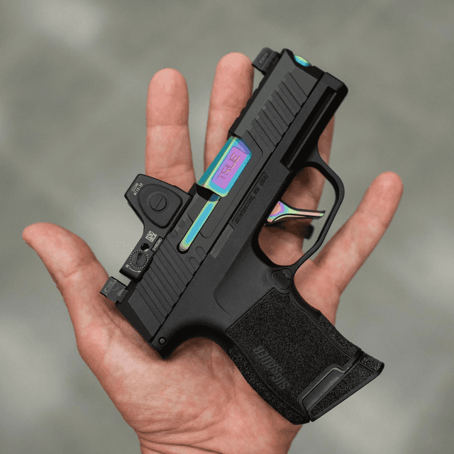 True Precision Inc Flat Trigger, Spectrum Drop-In Flat Fits Sig P365 - TPP365TS True Precision Inc Flat Trigger, Spectrum Drop-In Flat Fits Sig P365 - TPP365TS