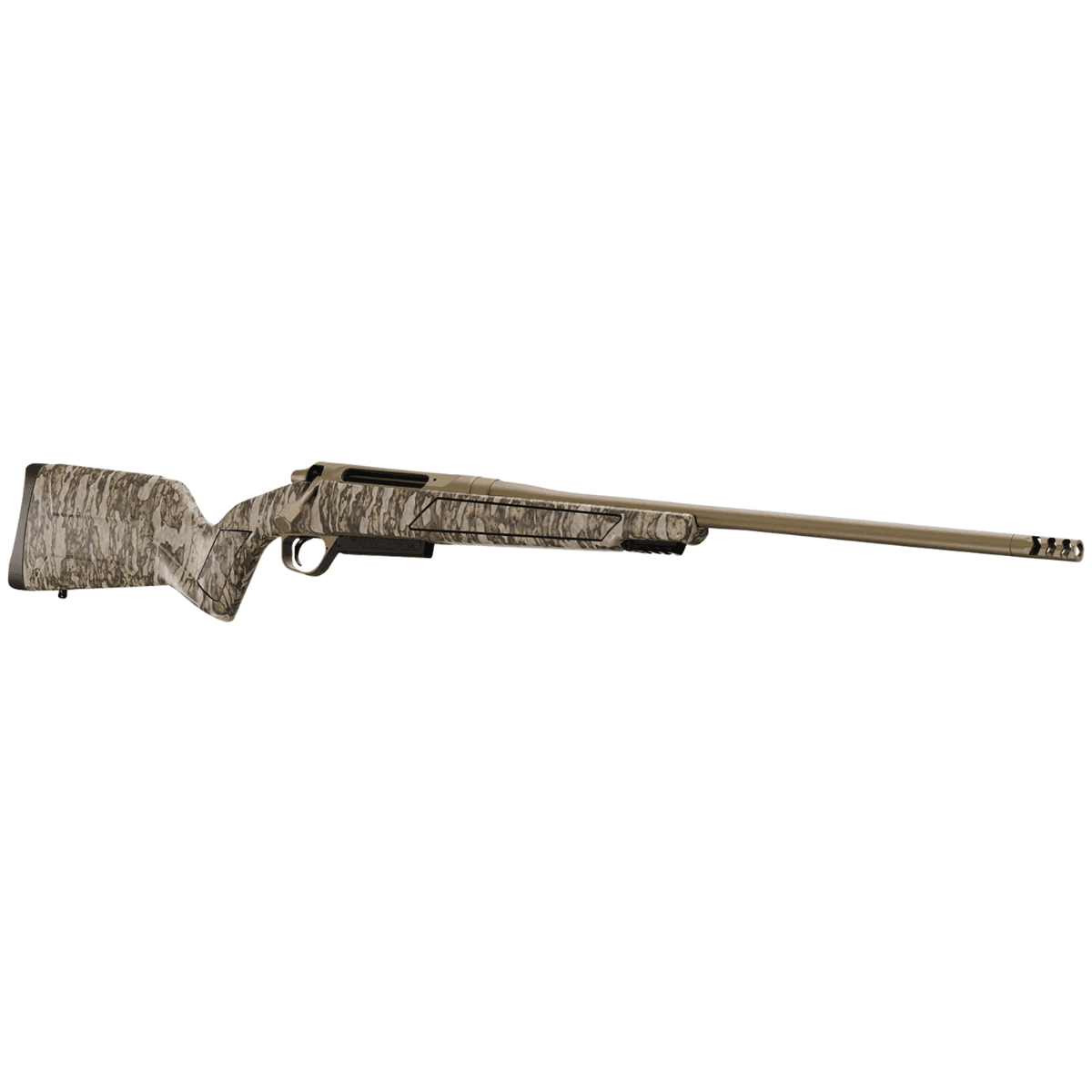 Christensen Arms Evoke Rifle, 22" Flat Dark Earth Cerakote #4 Contour Threaded Barrel Mossy Oak Bottomland Fixed Hybrid Hunter w/Picatinny Rail Synthetic Stock Full Size 4+1rd 30-06 Springfield - 8011501800 Christensen Arms Evoke Rifle, 22" Flat Dark Earth Cerakote #4 Contour Threaded Barrel Mossy Oak Bottomland Fixed Hybrid Hunter w/Picatinny Rail Synthetic Stock Full Size 4+1rd 30-06 Springfield - 8011501800