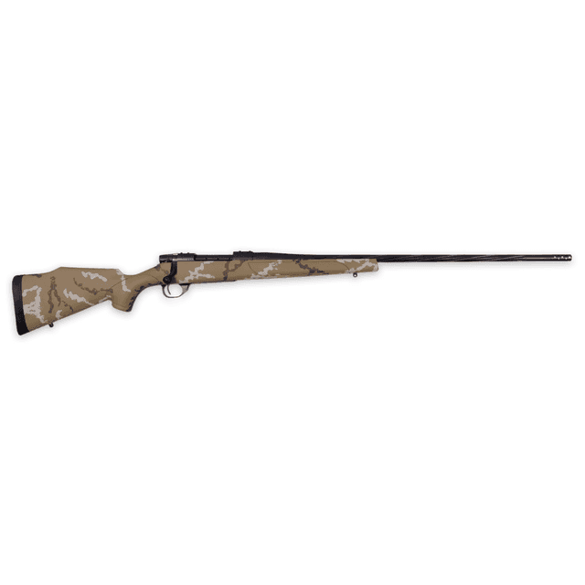 Weatherby Vanguard Outfitter Rifle, 26" Black Cerakote #2 Fluted/Threaded Barrel & Drilled & Tapped Steel Receiver Tan w/Brown & White Sponge Monte Carlo Synthetic Stock Full Size 3+1rd 7mm PRC - VHH7MMPR6B Weatherby Vanguard Outfitter Rifle, 26" Black Cerakote #2 Fluted/Threaded Barrel & Drilled & Tapped Steel Receiver Tan w/Brown & White Sponge Monte Carlo Synthetic Stock Full Size 3+1rd 7mm PRC - VHH7MMPR6B