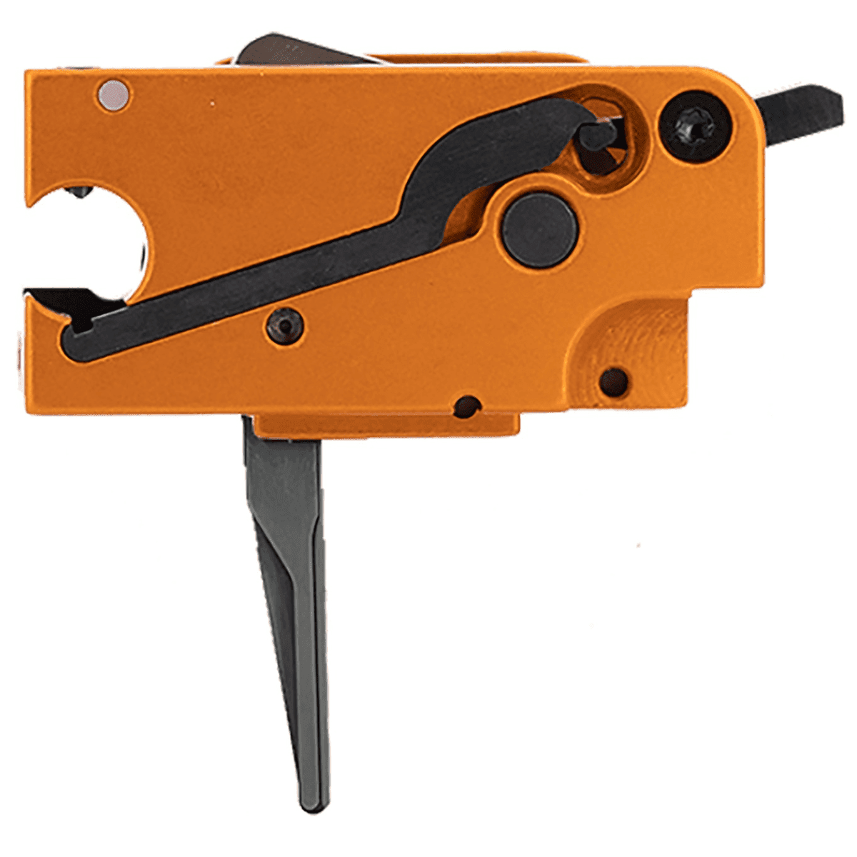 Timney Triggers V2 Trigger, Orange/Black Straight Fits CZ Scorpion 9mm - SCORPION-ST Timney Triggers V2 Trigger, Orange/Black Straight Fits CZ Scorpion 9mm - SCORPION-ST