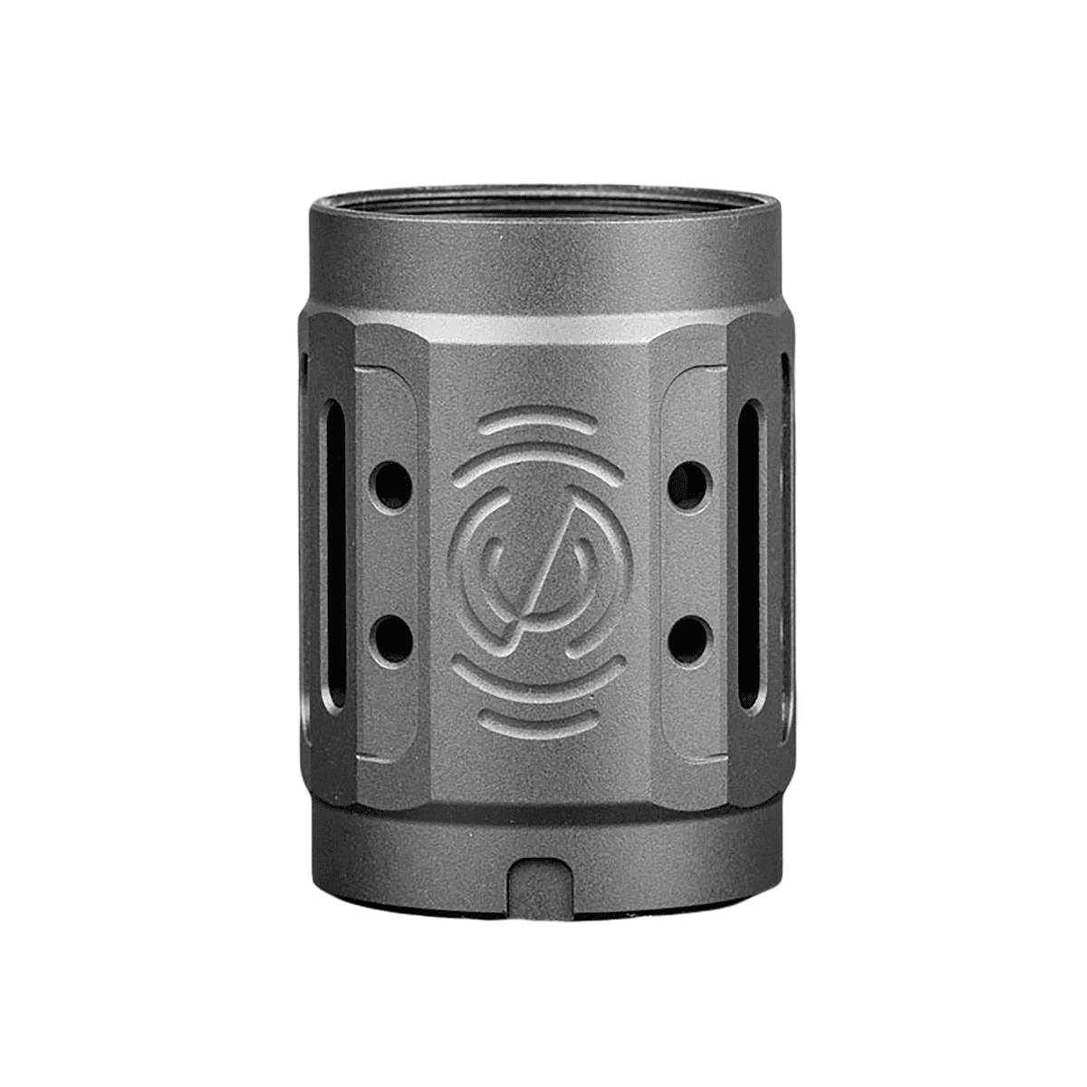 SilencerCo AC5447 Alpha MAAD Brake 2.0 Black Anodized Aluminum 2" OAL 1.45" Diameter SilencerCo AC5447 Alpha MAAD Brake 2.0 Black Anodized Aluminum 2" OAL 1.45" Diameter