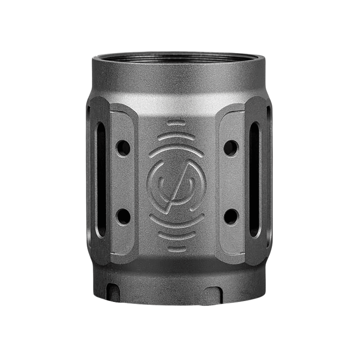 SilencerCo AC5449 Bravo MAAD Brake 2.0 Black Anodized Aluminum 2.11" OAL 1.68" Diameter SilencerCo AC5449 Bravo MAAD Brake 2.0 Black Anodized Aluminum 2.11" OAL 1.68" Diameter