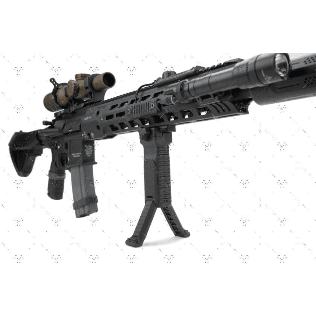 Strike Industries Bipod Grip, Gray Polymer Aluminum Legs 89 Degree Grip Angle Compatible w/ 1913 Picatinny Rails - ARALBIPODGY Strike Industries Bipod Grip, Gray Polymer Aluminum Legs 89 Degree Grip Angle Compatible w/ 1913 Picatinny Rails - ARALBIPODGY
