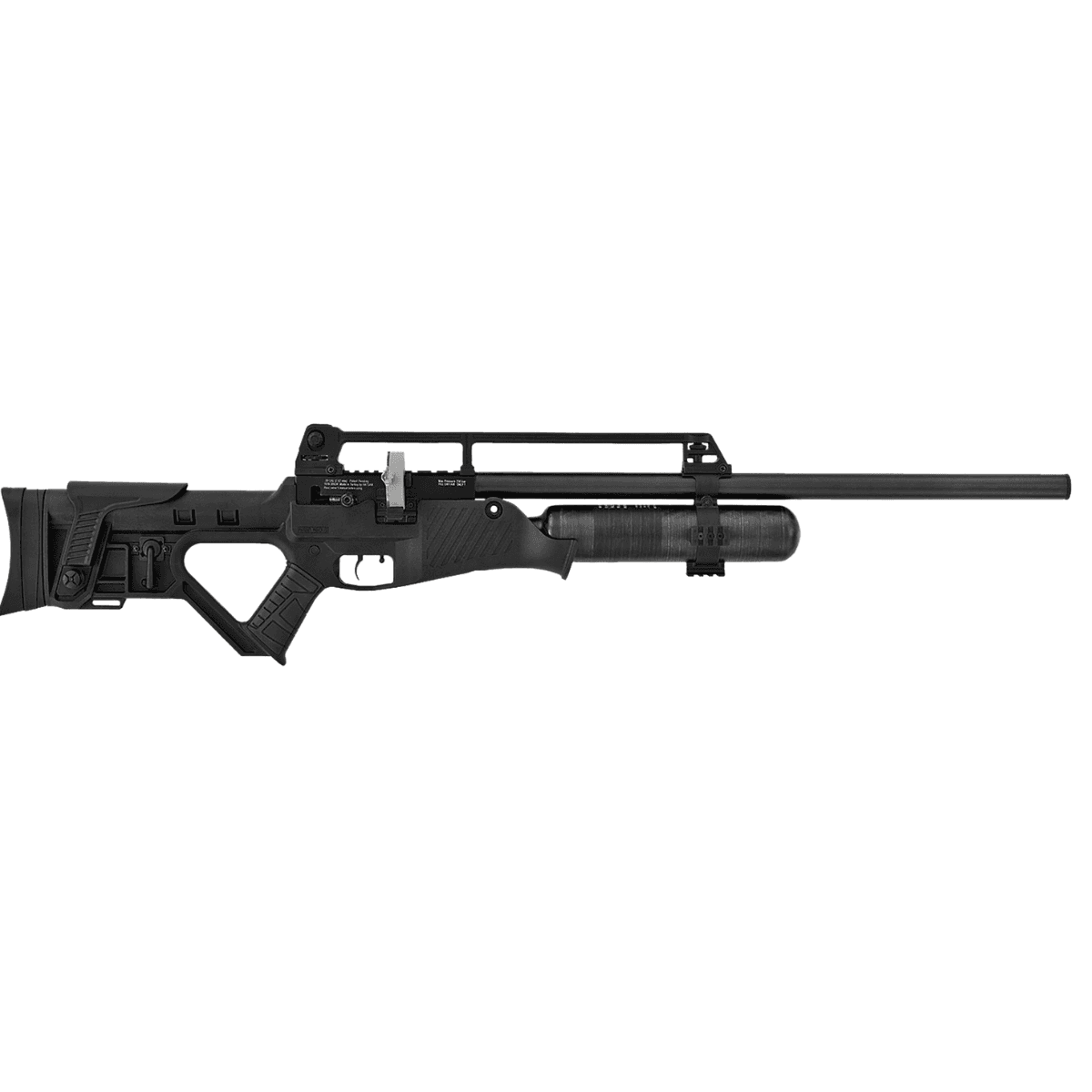 Hatsan USA Blitz Air Rifle, 23" Barrel Carbon Fiber Air Tank Open Sights Synthetic Tactical Stock w/Elevation Adjustable Cheek Rest Integrated Pistol Grip 730 fps 30 Cal - HGBLITZ30 Hatsan USA Blitz Air Rifle, 23" Barrel Carbon Fiber Air Tank Open Sights Synthetic Tactical Stock w/Elevation Adjustable Cheek Rest Integrated Pistol Grip 730 fps 30 Cal - HGBLITZ30