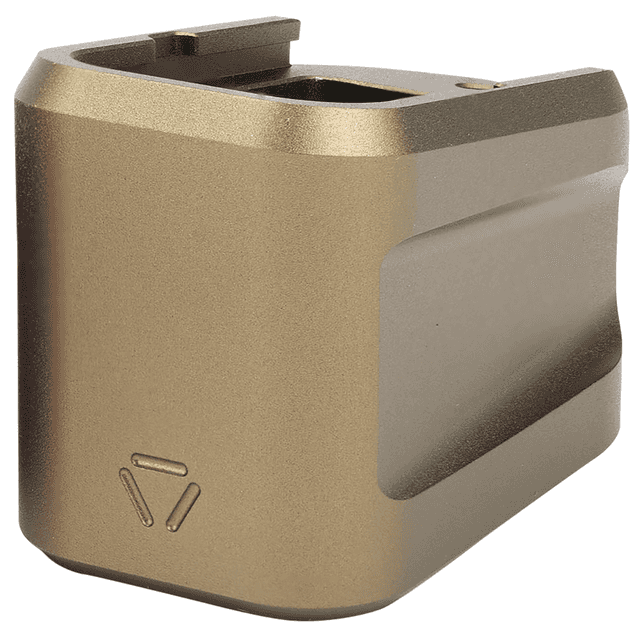 Strike Industries Extended Mag Plate, Flat Dark Earth 6061 T-6 Aluminum Fits Glock G19 - EMPALG19FDE Strike Industries Extended Mag Plate, Flat Dark Earth 6061 T-6 Aluminum Fits Glock G19 - EMPALG19FDE