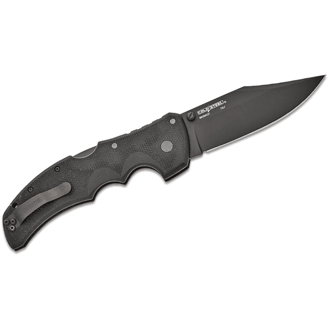 Cold Steel Recon 1 Knife, 4" Folding Clip Point Plain Black Stonewashed CPM MagnaCut Steel Blade Black Textured G10 Handle - CS27TMC Cold Steel Recon 1 Knife, 4" Folding Clip Point Plain Black Stonewashed CPM MagnaCut Steel Blade Black Textured G10 Handle - CS27TMC