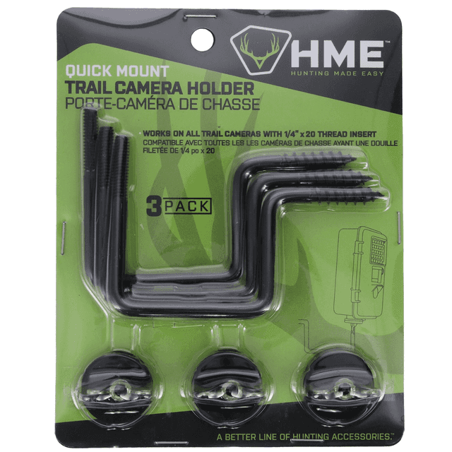 HME Camera Mount Quick Mount - 3 pack, Black Compatible w/ 1 / 4x20 Insert On The Bottom - QMCH-3 HME Camera Mount Quick Mount - 3 pack, Black Compatible w/ 1 / 4x20 Insert On The Bottom - QMCH-3