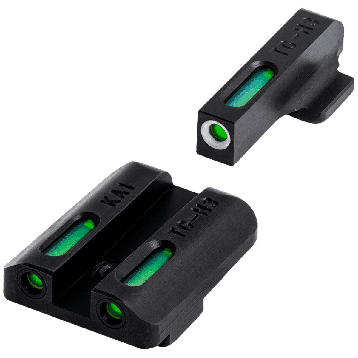 TruGlo TFX Sights, CNC Machined Steel Black | Green Tritium & Fiber Optic White Outline Front Sight Green Tritium & Fiber Optic Rear Sight Kahr Arms - TG13KA1A TruGlo TFX Sights, CNC Machined Steel Black | Green Tritium & Fiber Optic White Outline Front Sight Green Tritium & Fiber Optic Rear Sight Kahr Arms - TG13KA1A