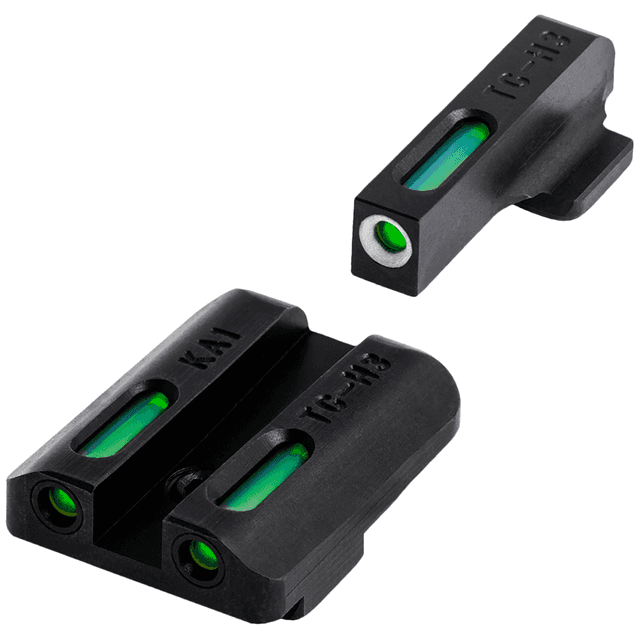 TruGlo TFX Sights, CNC Machined Steel Black | Green Tritium & Fiber Optic White Outline Front Sight Green Tritium & Fiber Optic Rear Sight Kahr Arms - TG13KA1A TruGlo TFX Sights, CNC Machined Steel Black | Green Tritium & Fiber Optic White Outline Front Sight Green Tritium & Fiber Optic Rear Sight Kahr Arms - TG13KA1A