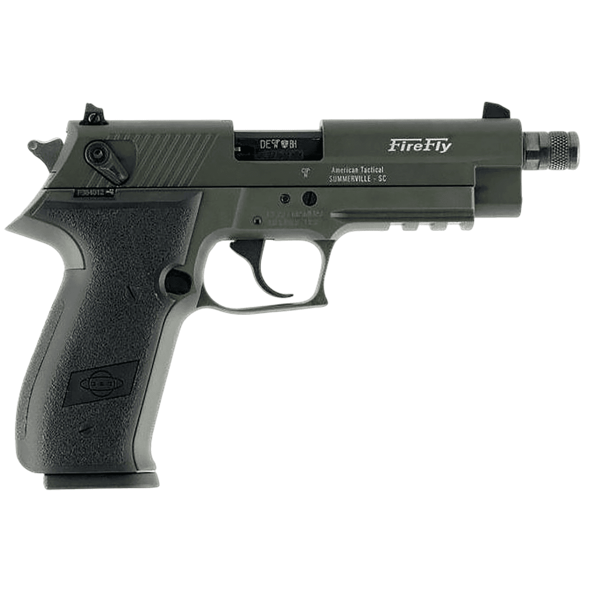 GSG GERG2213TFFGA FireFly 22 LR 13+1 4.90" Black Threaded Barrel, Green Handgun GSG GERG2213TFFGA FireFly 22 LR 13+1 4.90" Black Threaded Barrel, Green Handgun