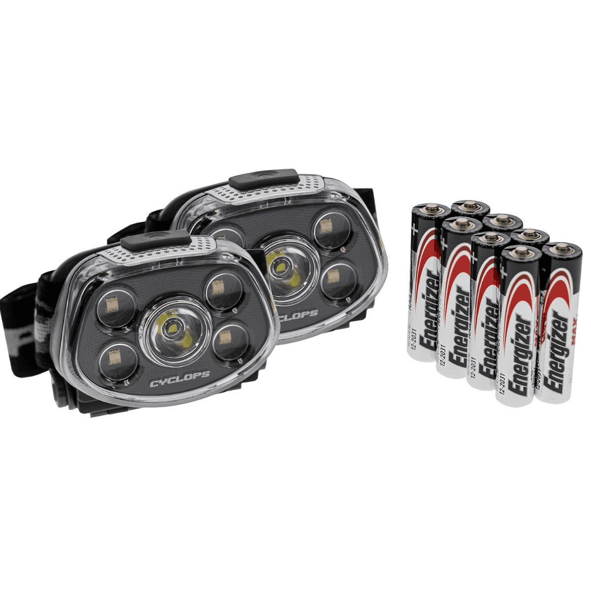 Cyclops Force XP LED Headlamp, Black Polymer 3.2/5.5/15/350 Lumens Red/Green Cree LED Water Resistant - CYC-HLFXP-2PK Cyclops Force XP LED Headlamp, Black Polymer 3.2/5.5/15/350 Lumens Red/Green Cree LED Water Resistant - CYC-HLFXP-2PK