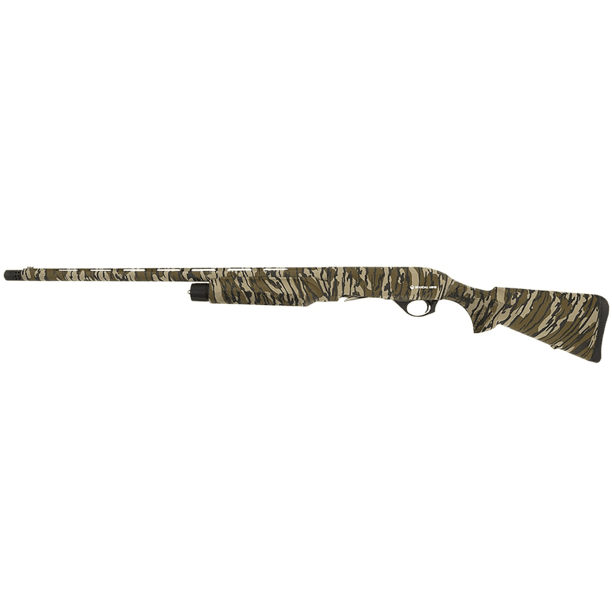 Spandau Arms S2 Shotgun, 24" Overall Mossy Oak Bottomland Vent Rib Barrel Drilled & Tapped Receiver Mossy Oak Bottomland Fixed Synthetic Stock Benelli/Mobil Choke Tube System 3'' Chamber 2.75" Shells 12 Gauge - 21000191 Spandau Arms S2 Shotgun, 24" Overall Mossy Oak Bottomland Vent Rib Barrel Drilled & Tapped Receiver Mossy Oak Bottomland Fixed Synthetic Stock Benelli/Mobil Choke Tube System 3'' Chamber 2.75" Shells 12 Gauge - 21000191