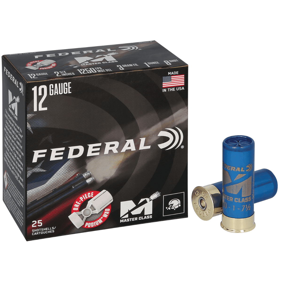 Federal Master Class Shotshells, 2.75" 1oz 8Shot 25 Per Box/10 Case 12 Gauge - MC12H18 Federal Master Class Shotshells, 2.75" 1oz 8Shot 25 Per Box/10 Case 12 Gauge - MC12H18