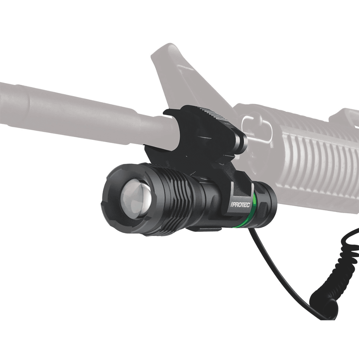 iProtec LG 250 250 Lumen Green Firearm Light with Long Gun Mount, Black Anodized Aluminum Ambidextrous 25/250 Lumens Green LED Light - 6653 iProtec LG 250 250 Lumen Green Firearm Light with Long Gun Mount, Black Anodized Aluminum Ambidextrous 25/250 Lumens Green LED Light - 6653