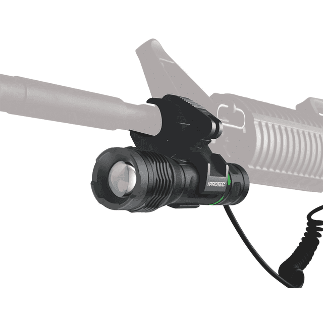 iProtec LG 250 250 Lumen Green Firearm Light with Long Gun Mount, Black Anodized Aluminum Ambidextrous 25/250 Lumens Green LED Light - 6653 iProtec LG 250 250 Lumen Green Firearm Light with Long Gun Mount, Black Anodized Aluminum Ambidextrous 25/250 Lumens Green LED Light - 6653