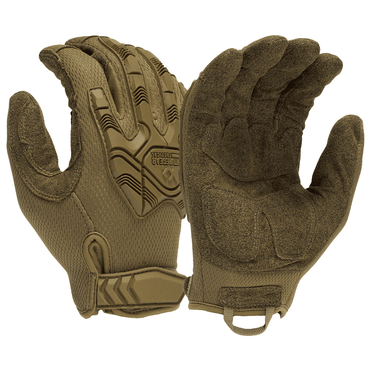 Pyramex Heavy-Duty Impact Operator Gloves, Brown Synthetic Leather Hook & Loop Medium - VGTG40TM Pyramex Heavy-Duty Impact Operator Gloves, Brown Synthetic Leather Hook & Loop Medium - VGTG40TM