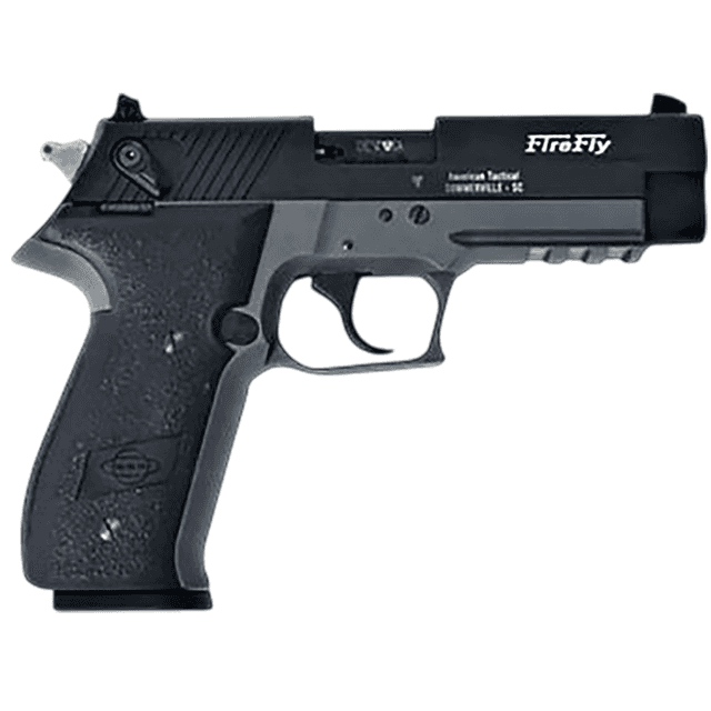 GSG FireFly Pistol, 4.90" Black Threaded Barrel Aluminum Serrated Slide Smoke Gray Aluminum Frame w/Picatinny Rail Textured Grip 13+1rd 22 WMR - GERG2213TFFSA GSG FireFly Pistol, 4.90" Black Threaded Barrel Aluminum Serrated Slide Smoke Gray Aluminum Frame w/Picatinny Rail Textured Grip 13+1rd 22 WMR - GERG2213TFFSA