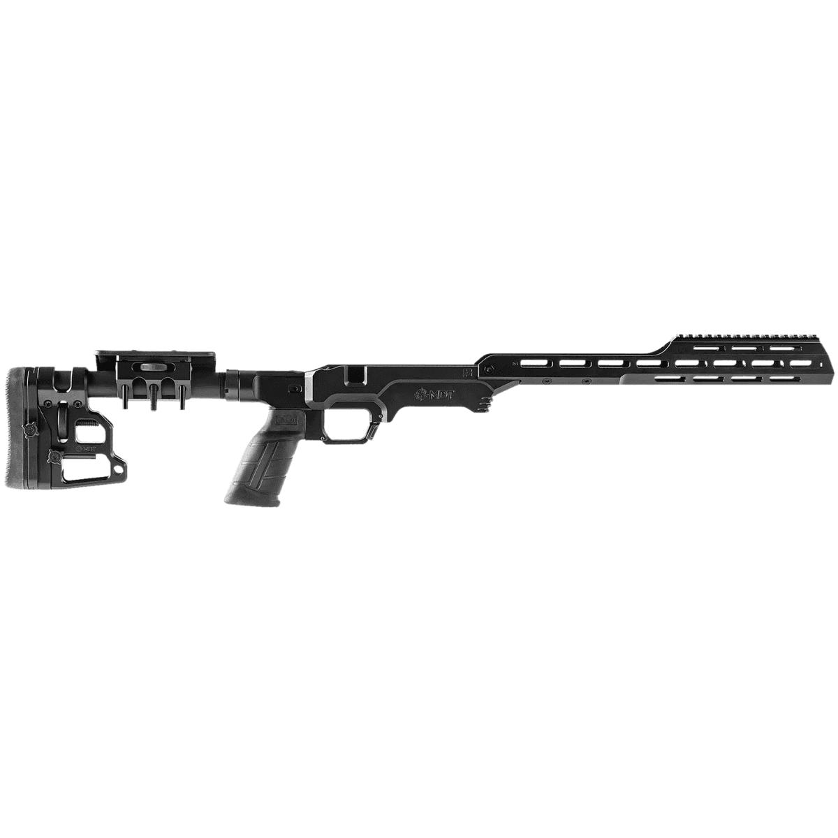 Mdt Sporting Goods Inc The Tactical LSS Gen3 Chassis, Black 33.50" Collapsible Buttstock Interface/ Adjustable Soft Rubber Buttpad/ SCS Buttstock/ AICS Magazine Compatible/ Compatible w/ AR-15 Style Grips/ Fits Savage Long Action - 114913BLK Mdt Sporting Goods Inc The Tactical LSS Gen3 Chassis, Black 33.50" Collapsible Buttstock Interface/ Adjustable Soft Rubber Buttpad/ SCS Buttstock/ AICS Magazine Compatible/ Compatible w/ AR-15 Style Grips/ Fits Savage Long Action - 114913BLK