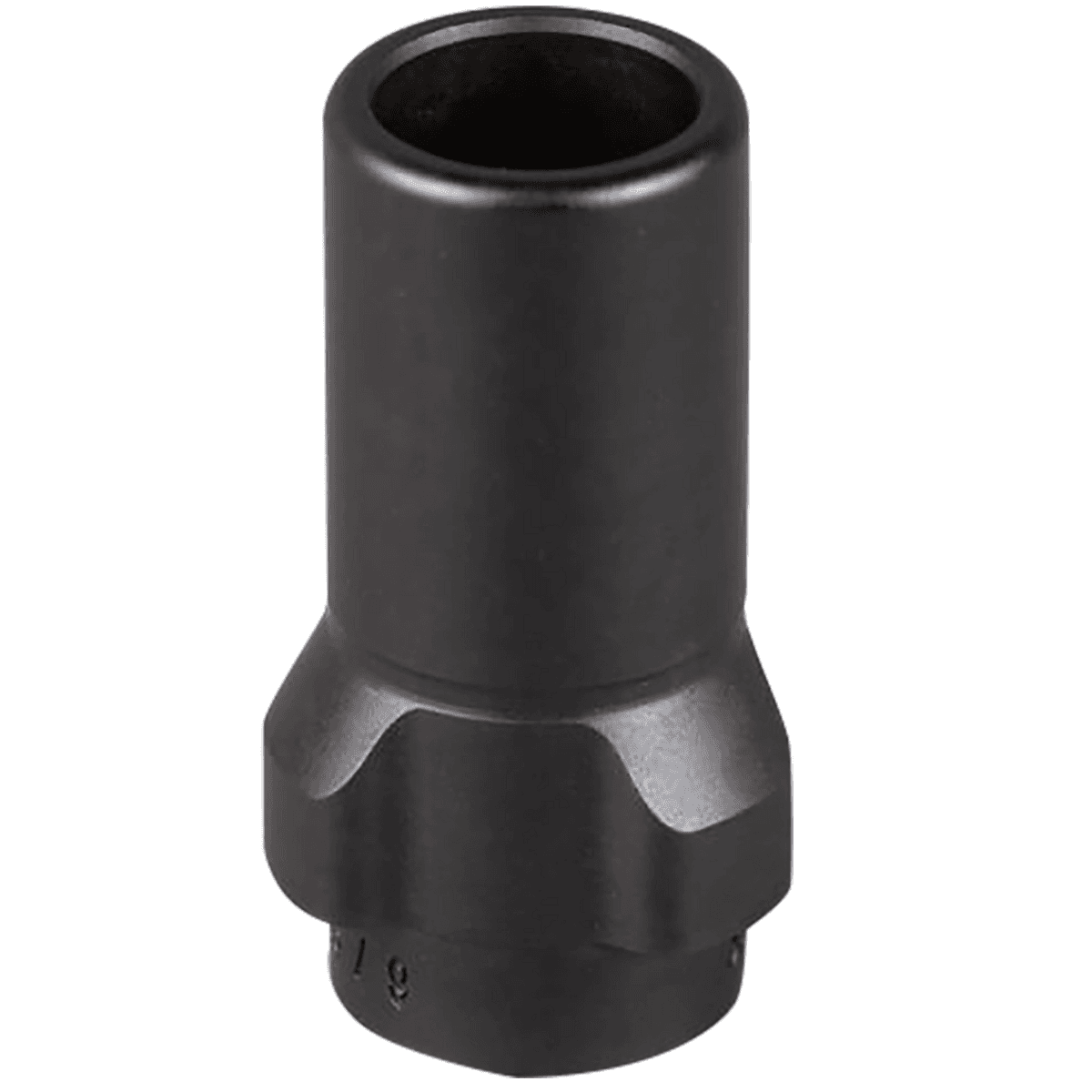 SilencerCo 3-Lug Muzzle Device, Matte Black M13.5x1LH Threads 9mm - AC2602 SilencerCo 3-Lug Muzzle Device, Matte Black M13.5x1LH Threads 9mm - AC2602