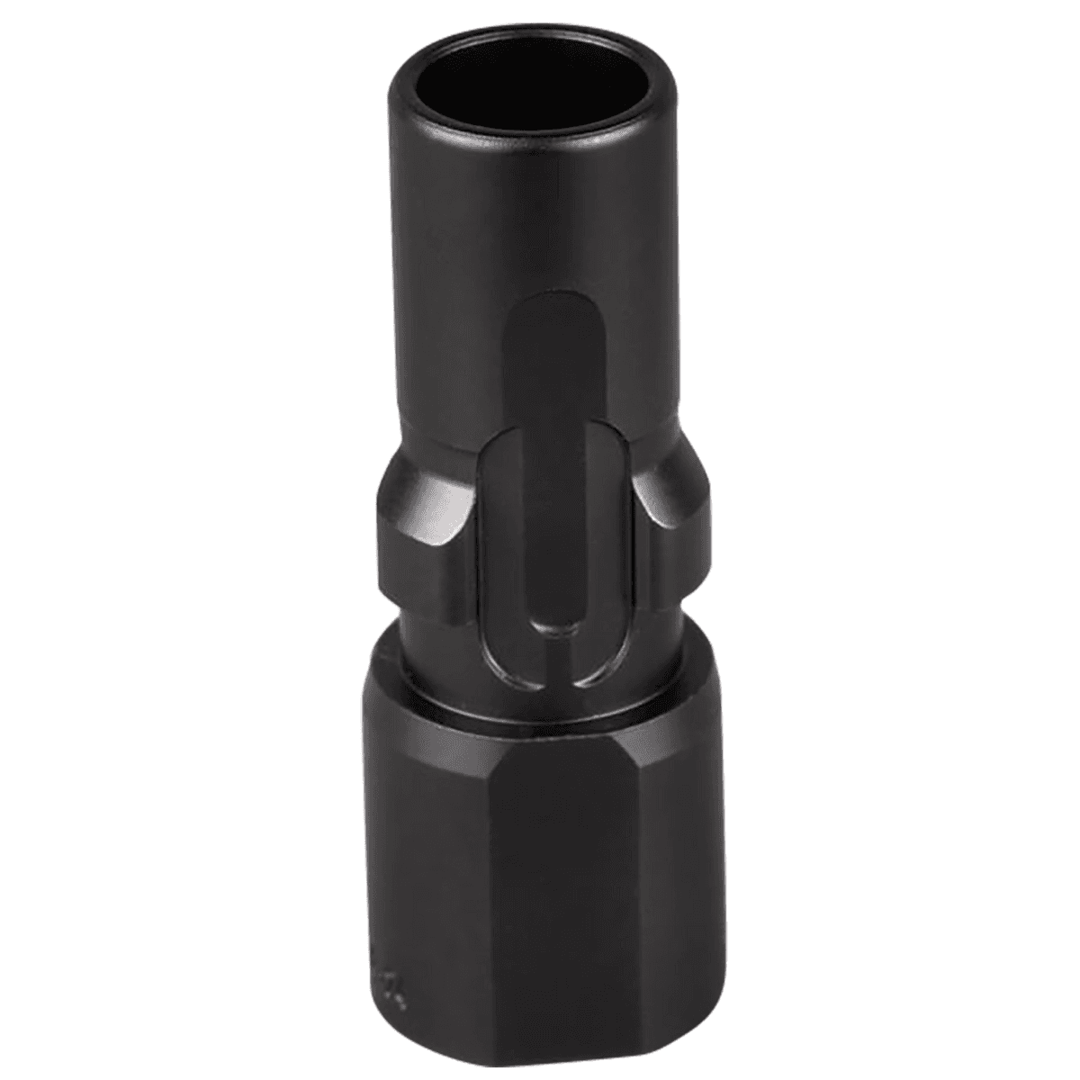 SilencerCo 3-Lug Muzzle Device, Matte Black M13.5x1LH Threads 45 ACP - AC2608 SilencerCo 3-Lug Muzzle Device, Matte Black M13.5x1LH Threads 45 ACP - AC2608