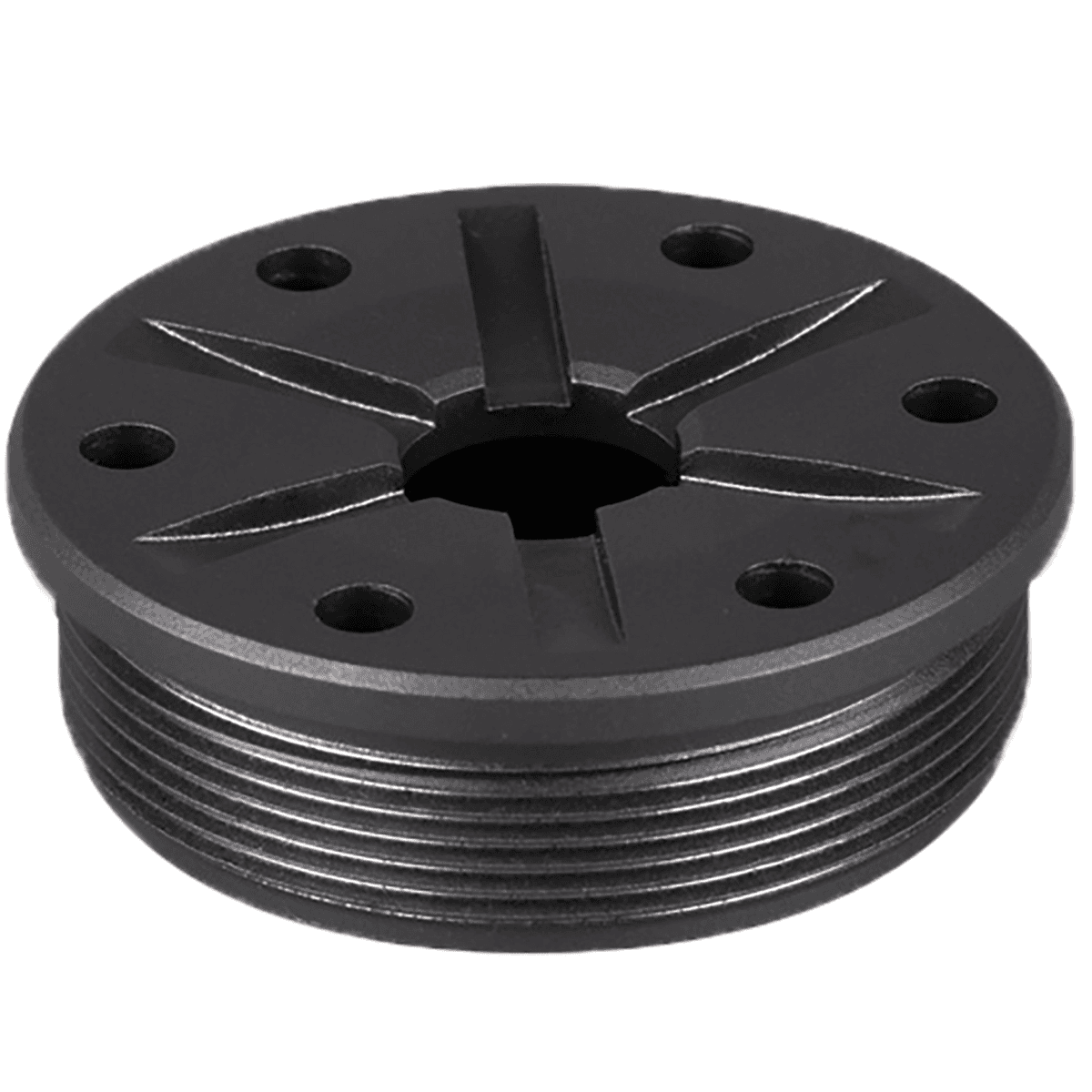 SilencerCo Bravo Front Cap, Matte Black Compatible w/ Omega 300/ Hybrid 46/ Scythe-Ti/ Bravo MAAD Brake 223 Cal Rifle - AC5125 SilencerCo Bravo Front Cap, Matte Black Compatible w/ Omega 300/ Hybrid 46/ Scythe-Ti/ Bravo MAAD Brake 223 Cal Rifle - AC5125