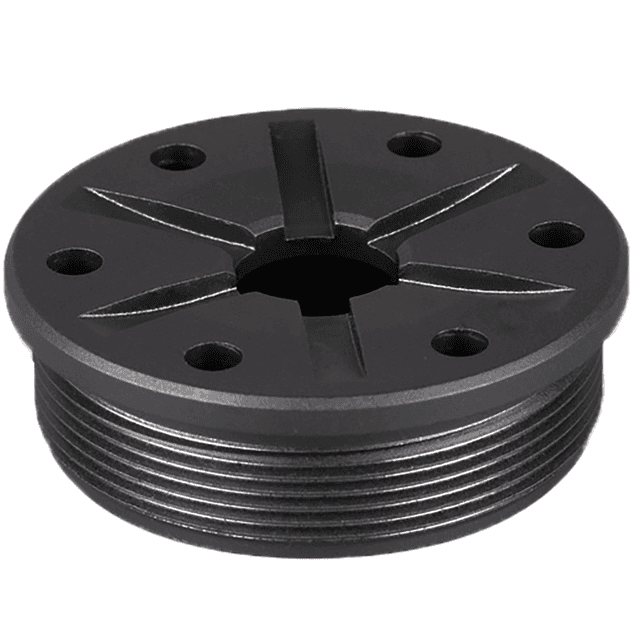 SilencerCo Bravo Front Cap, Matte Black Compatible w/ Omega 300/ Hybrid 46/ Scythe-Ti/ Bravo MAAD Brake 223 Cal Rifle - AC5125 SilencerCo Bravo Front Cap, Matte Black Compatible w/ Omega 300/ Hybrid 46/ Scythe-Ti/ Bravo MAAD Brake 223 Cal Rifle - AC5125