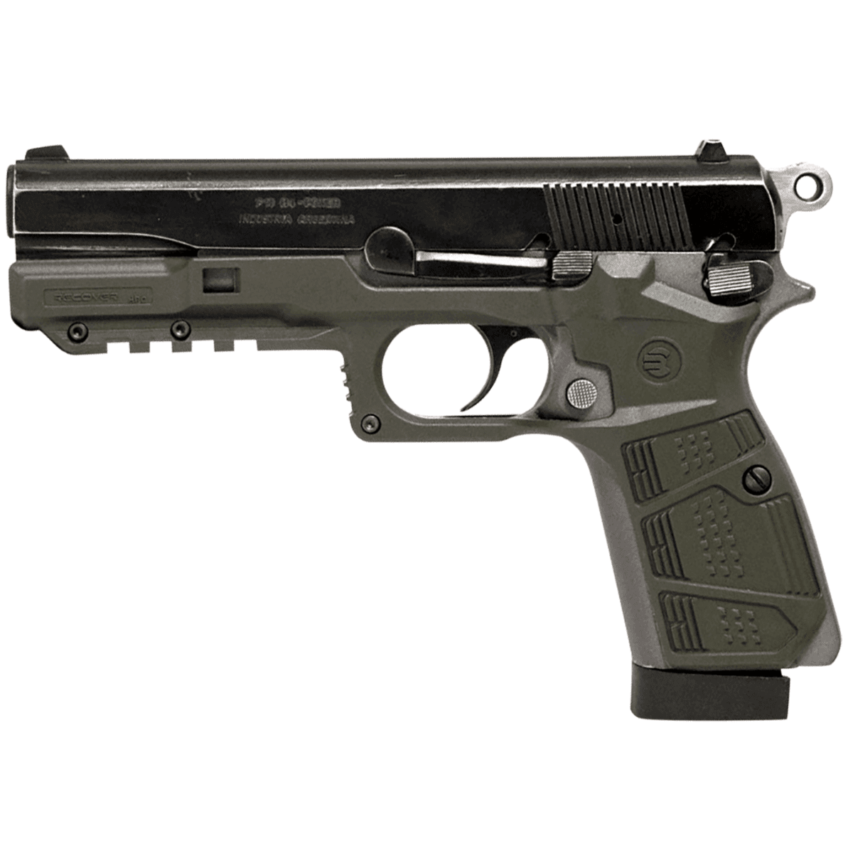 Recover Tactical Grip & Rail System, OD Green Polymer Picatinny for Browning Hi-Power - HPC03 Recover Tactical Grip & Rail System, OD Green Polymer Picatinny for Browning Hi-Power - HPC03