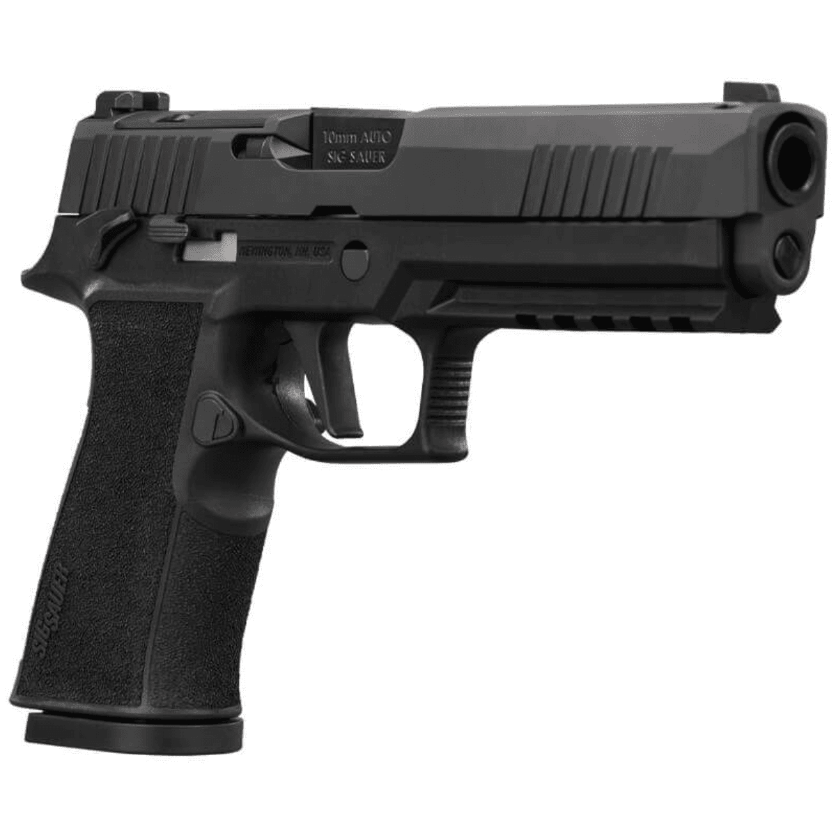 Sig Sauer P320 XTen Pistol, 5" Black Bull Barrel Black Nitron Stainless Steel Optic Ready/Serrated Slide Black Stainless Steel Frame w/Beavertail & Picatinny Rail Black X Polymer Grip Sig PRO RX Footprint 15+1rd 10mm Auto - 320X510BXR3R2MS Sig Sauer P320 XTen Pistol, 5" Black Bull Barrel Black Nitron Stainless Steel Optic Ready/Serrated Slide Black Stainless Steel Frame w/Beavertail & Picatinny Rail Black X Polymer Grip Sig PRO RX Footprint 15+1rd 10mm Auto - 320X510BXR3R2MS
