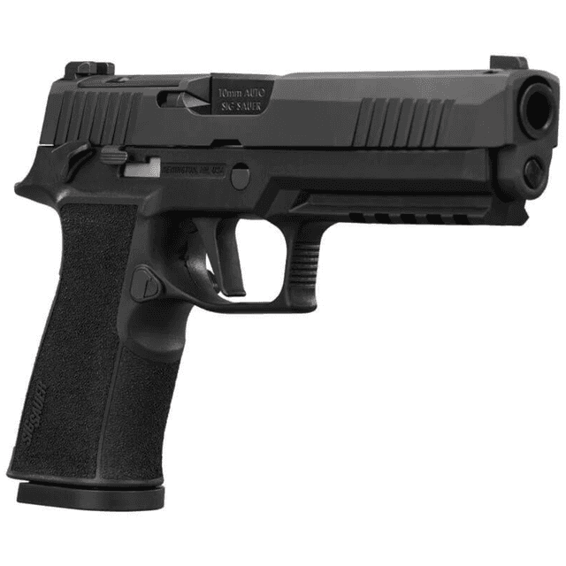 Sig Sauer P320 XTen Pistol, 5" Black Bull Barrel Black Nitron Stainless Steel Optic Ready/Serrated Slide Black Stainless Steel Frame w/Beavertail & Picatinny Rail Black X Polymer Grip Sig PRO RX Footprint 15+1rd 10mm Auto - 320X510BXR3R2MS Sig Sauer P320 XTen Pistol, 5" Black Bull Barrel Black Nitron Stainless Steel Optic Ready/Serrated Slide Black Stainless Steel Frame w/Beavertail & Picatinny Rail Black X Polymer Grip Sig PRO RX Footprint 15+1rd 10mm Auto - 320X510BXR3R2MS
