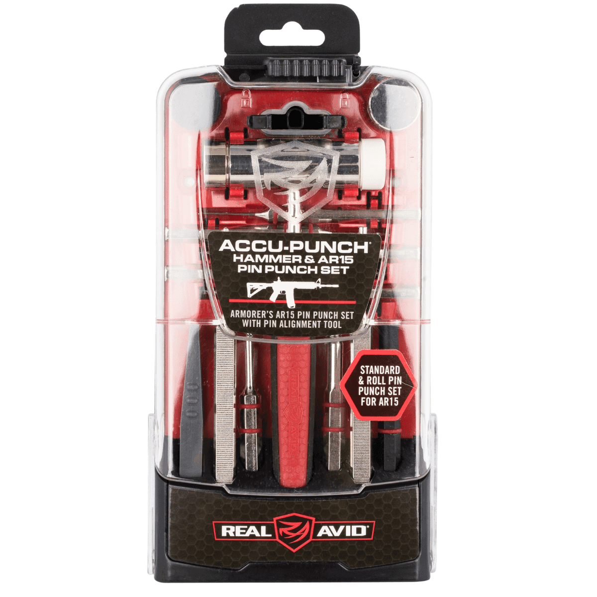 Real Avid Accu-Punch Pin Punch Set, Red Rubber Handle Steel Rifle Firearm AR-15 - AVHPSAR Real Avid Accu-Punch Pin Punch Set, Red Rubber Handle Steel Rifle Firearm AR-15 - AVHPSAR