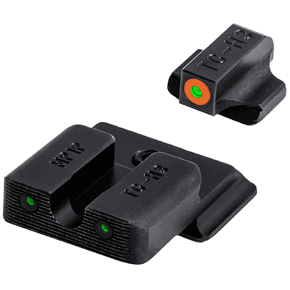 TruGlo Tritium Pro Sights, Black | Green Tritium Orange Outline Front Sight Green Tritium Rear Sight - TG231MP1C TruGlo Tritium Pro Sights, Black | Green Tritium Orange Outline Front Sight Green Tritium Rear Sight - TG231MP1C